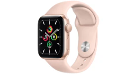Apple Watch SE GPS 40mm Gold Aluminum with Pink Sand Sport Band A2351