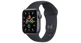 Apple Watch SE GPS 40mm Space Gray Aluminum with Midnight Sport Band A2351