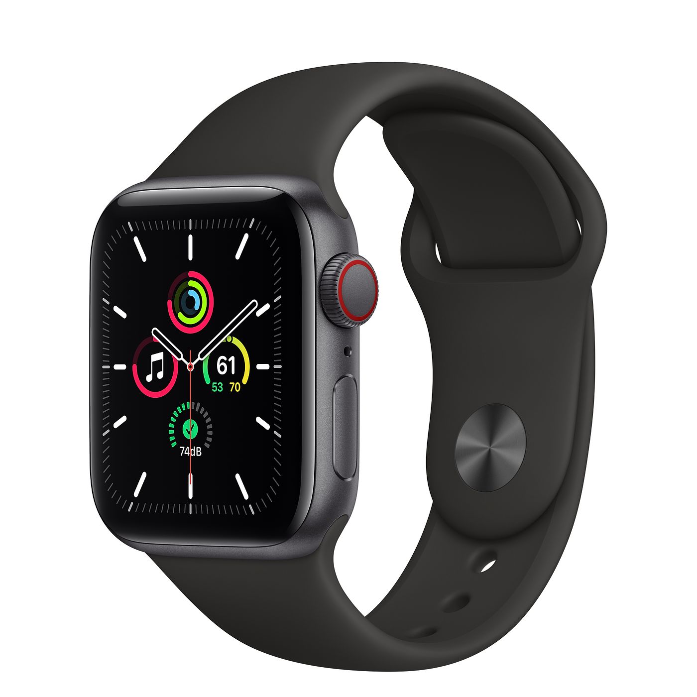 Apple Watch SE GPS + Cellular 40mm Space Gray Aluminum with Black