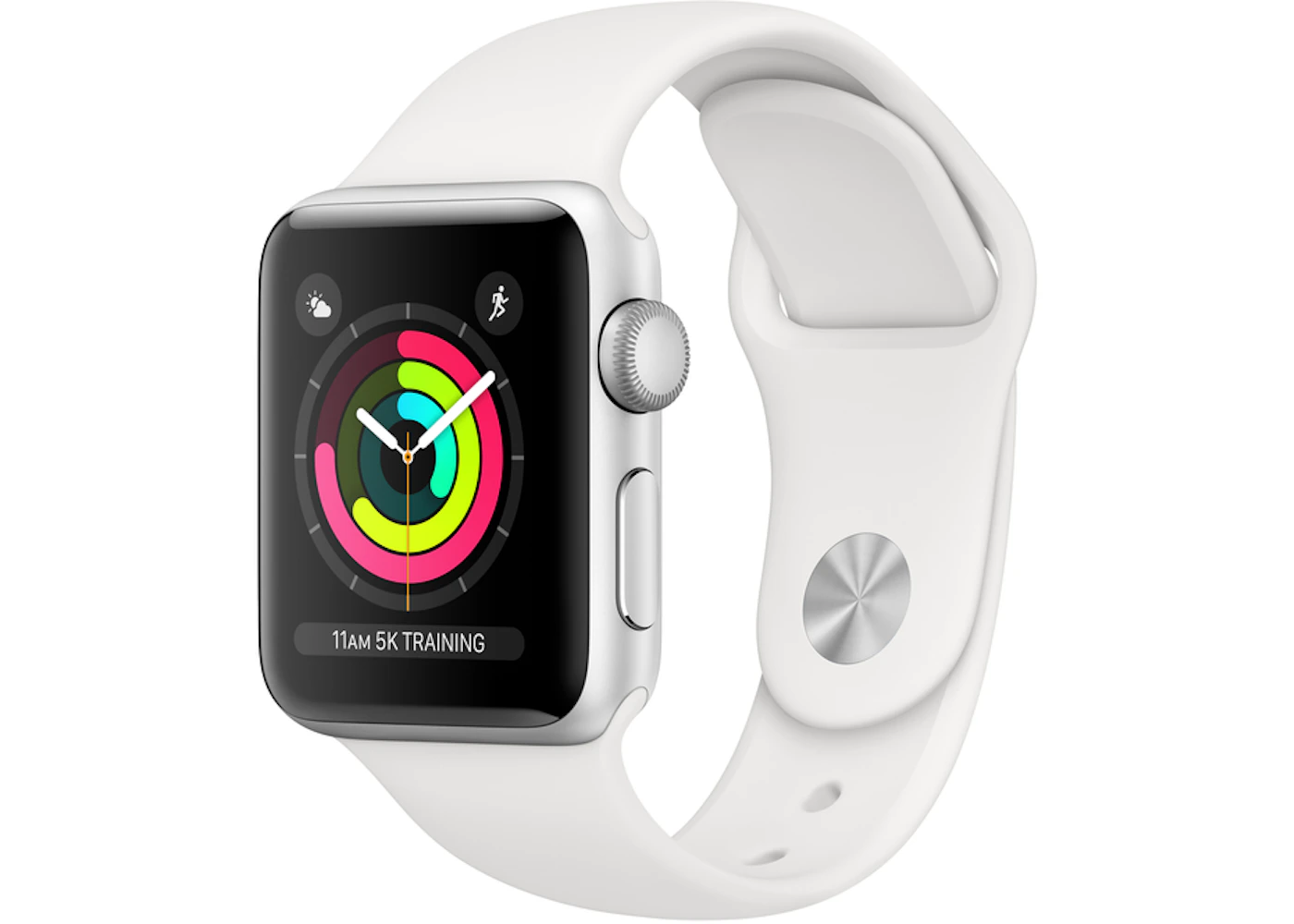Apple Watch Series 3 GPS 38mm Silver Aluminum Case with White