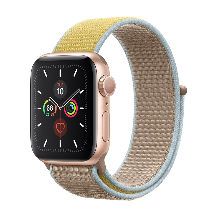 Apple Watch Series 5 GPS 40mm Gold Aluminum with Camel Sport Loop ...