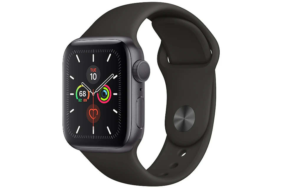 Apple Watch Series 5 GPS 40mm Space Gray Aluminum with Black Sport Band A2092