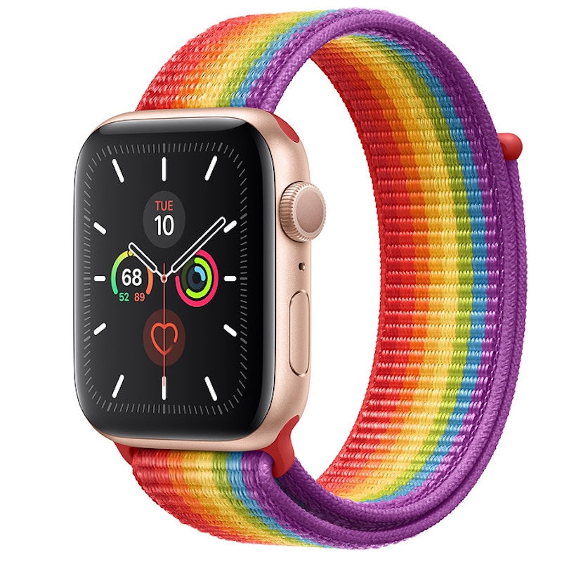 Apple Watch Series 5 GPS 44mm Gold Aluminum with Pride Sport Loop