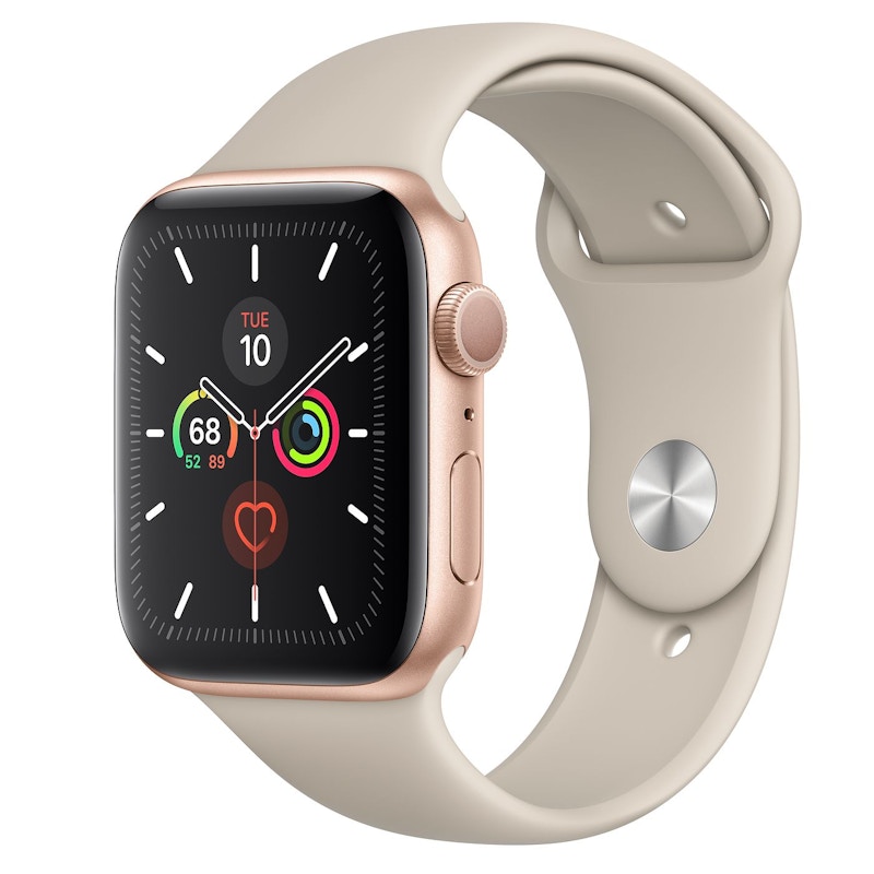 Apple Watch Series 5 GPS 44mm Gold Aluminum with Stone Sport Band