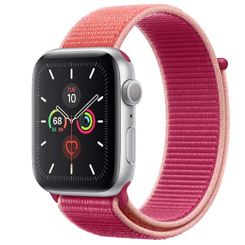 Apple Watch Series 5 GPS 44mm Silver Aluminum with Pomegranate