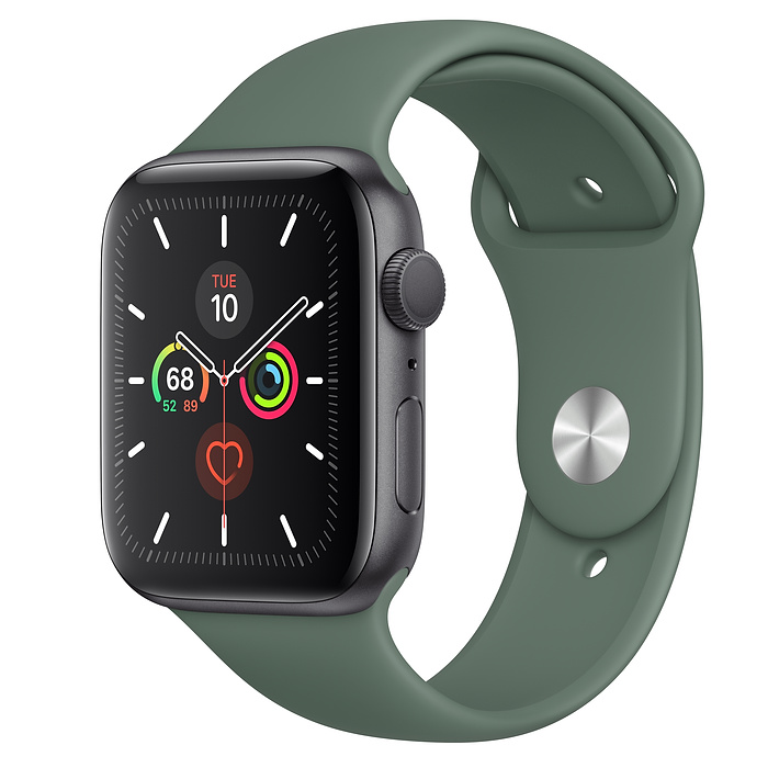 Apple Watch Series 5 GPS 44mm Space Gray Aluminum with Pine Green