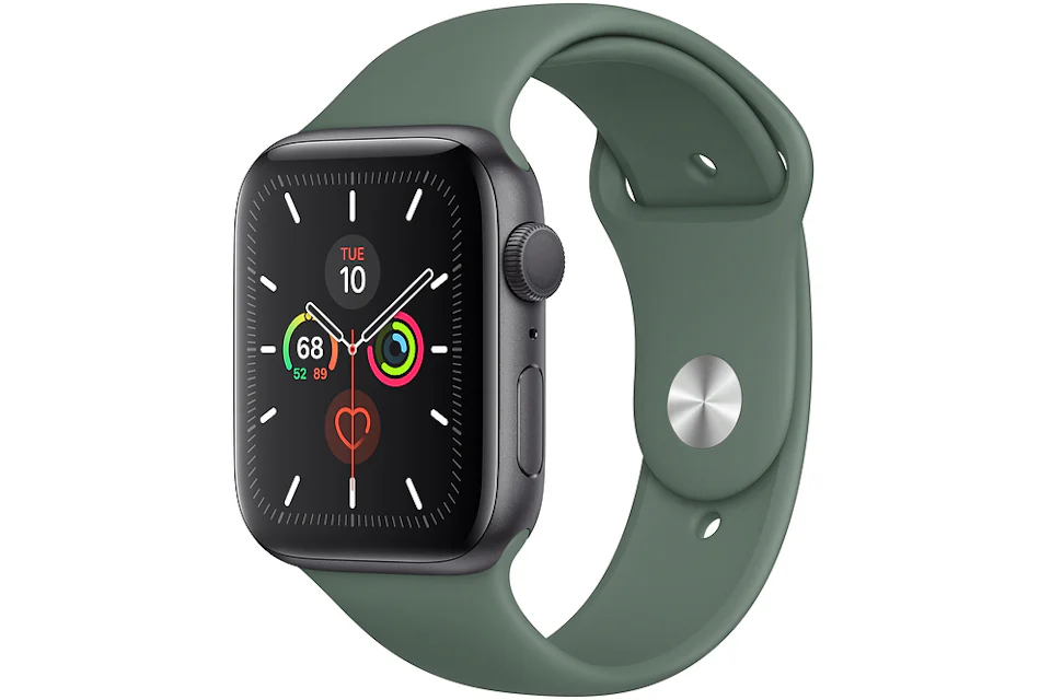 Apple Watch Series 5 GPS 44mm Space Gray Aluminum with Pine Green Sport A2093