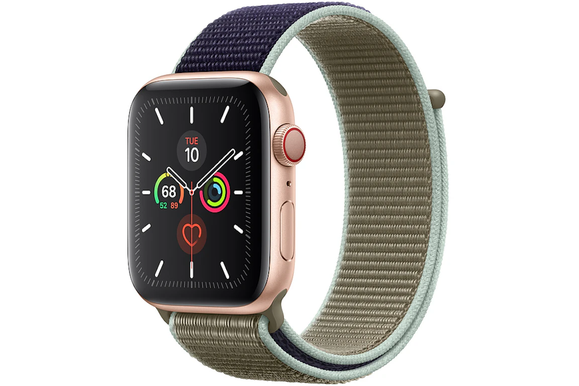 Apple Watch Series 5 GPS + Cellular 44mm Gold Aluminum with Khaki Sport
