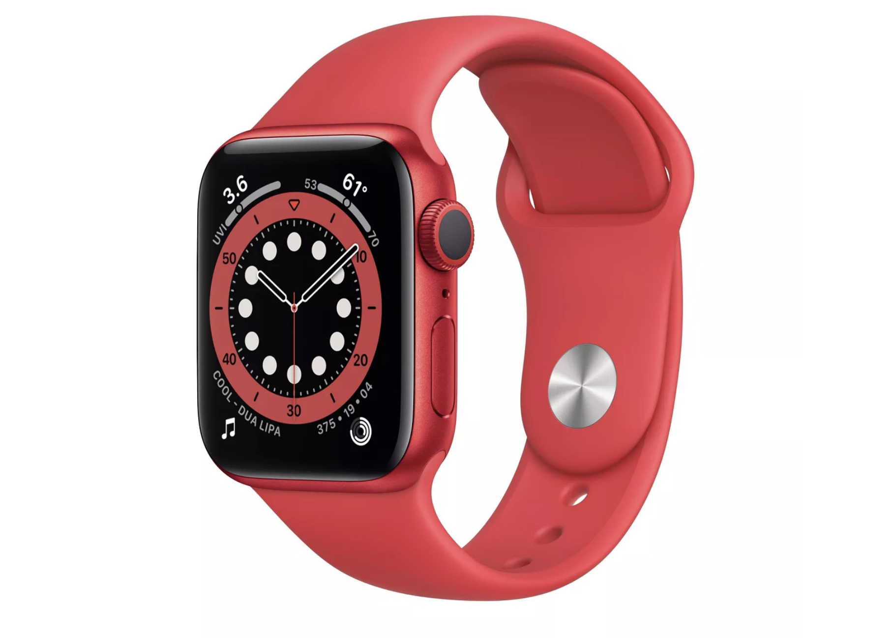 Apple Watch Series 6 GPS 40mm Red Aluminum with Red Sport Band