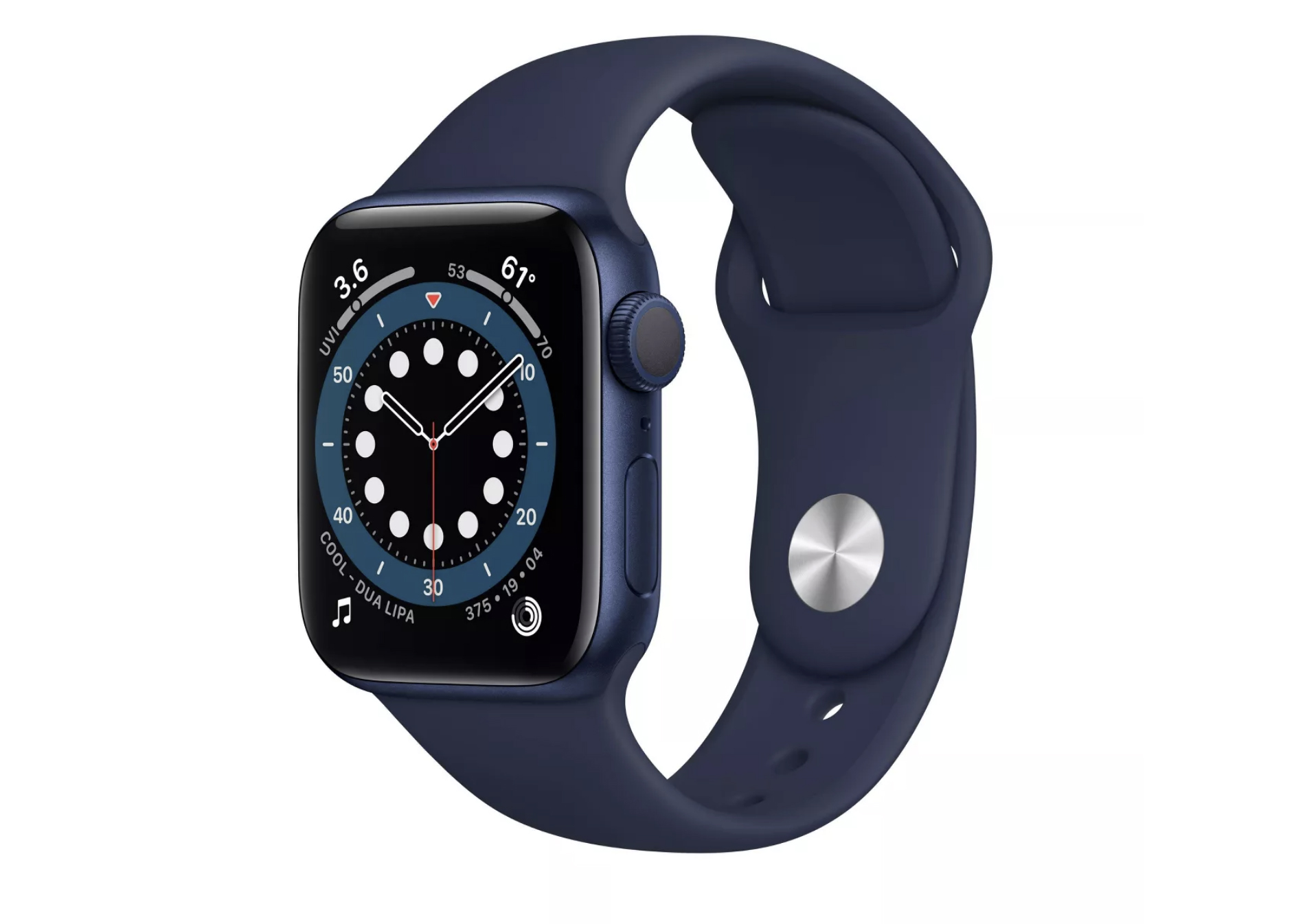 Apple Watch Series 6 GPS 44mm Blue Aluminum with Deep Navy Sport
