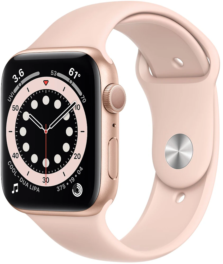 Apple Watch 6 GPS 44mm with Pink Sand Sport Band A2292 - 44mm in Aluminum - US