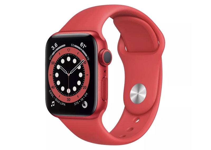 Apple Watch Series 6 GPS 44mm Red Aluminum with Red Sport