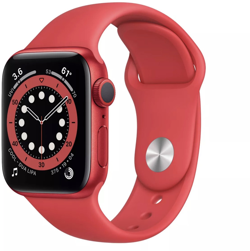 Apple Watch Series 6 44mm Red Aluminum with Red Sport A2292 - 44mm in Aluminum