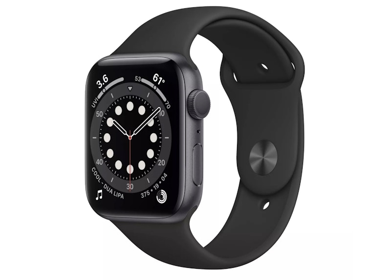 Apple Watch Series 6 GPS 44mm Space Gray Aluminum with Black Sport