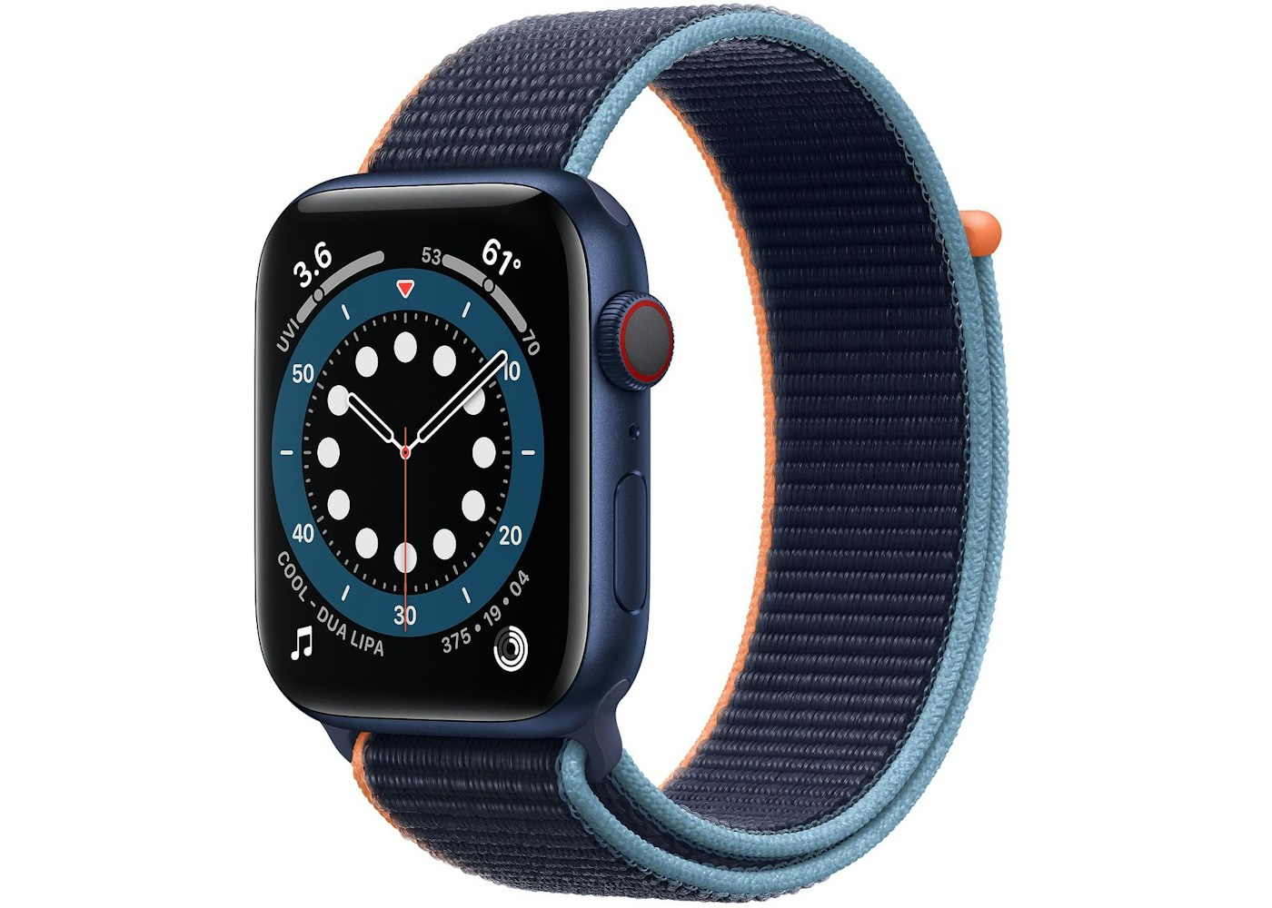 Apple Watch Series 6 GPS + Cellular 44mm Blue Aluminum with Deep Navy