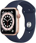 Apple Watch Series 6 (GPS + Cellular, 44mm) - Blue Aluminum Case with Deep  Navy Sport Band (Renewed)