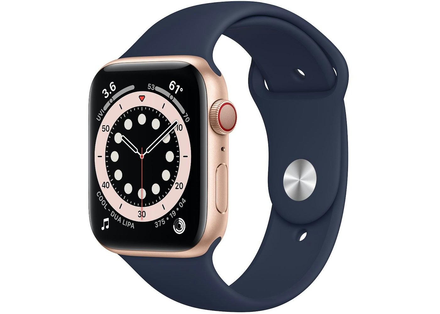 Apple Watch Series 6 GPS + Cellular 44mm Gold Aluminum with Deep Navy