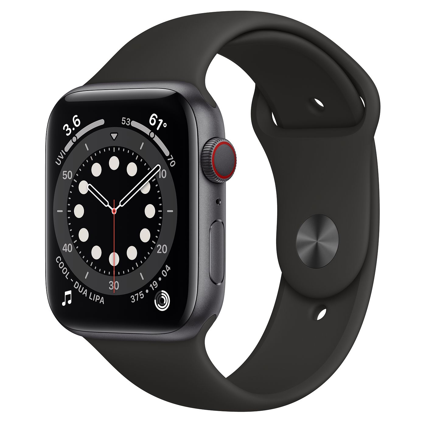 Apple Watch Series 6 GPS + Cellular 44mm Space Gray Aluminum with