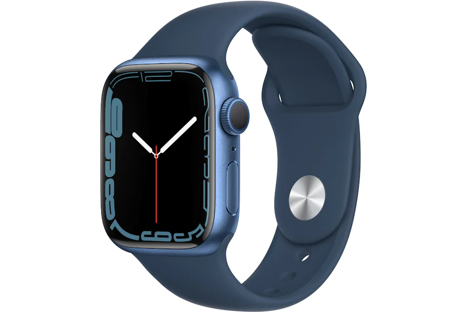 Apple Watch Series 7 GPS 41mm Blue Aluminum with Abyss Blue Sport Band MKN13LL/A