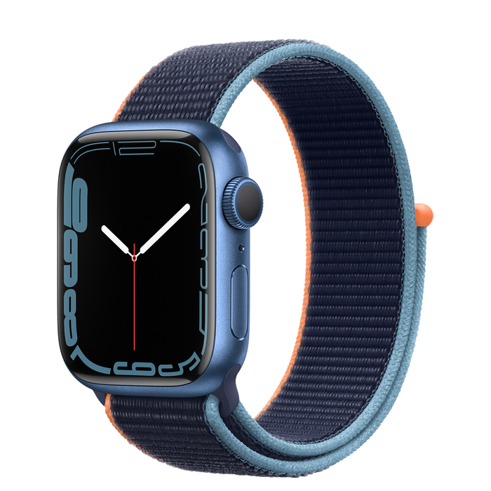 Apple Watch Series 7 GPS 41mm Blue Aluminum with Deep Navy Sport