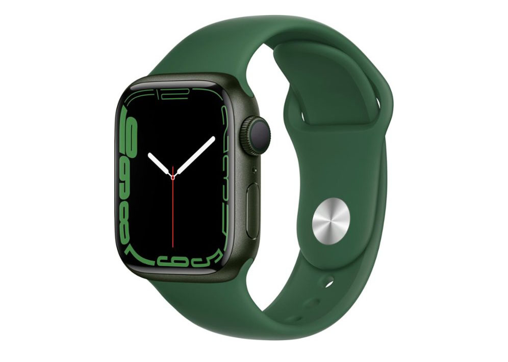Apple Watch Series 7 GPS 41mm Green Aluminum with Clover Sport 