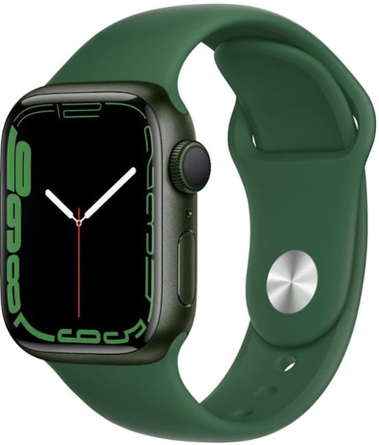 Refurbished Apple Watch Series 7 GPS, 41mm Green Aluminum Case with Clover  Sport Band - Apple
