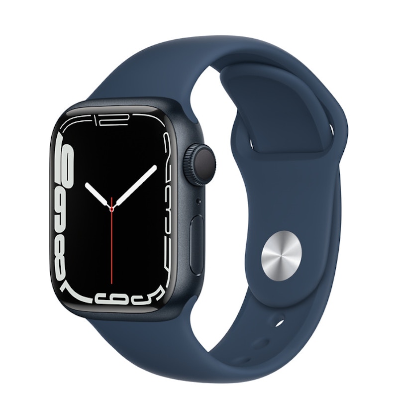 Apple Watch Series 7 GPS 45mm Midnight Aluminum with Abyss Blue Sport Band  A2474 45mm in Aluminum - GB