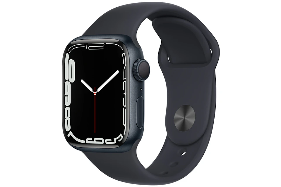 Apple Watch Series 7 GPS 41mm Midnight Aluminum with Midnight Sport Band A2473 (MKMX3LL/A)