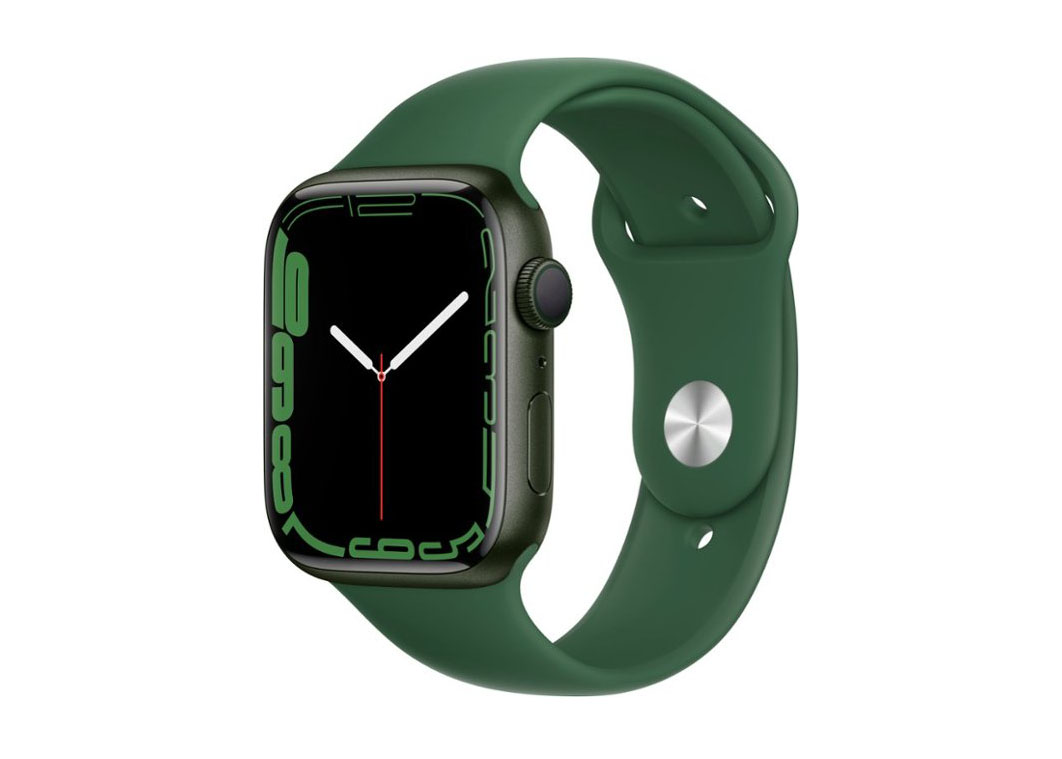 Apple Watch Series 7 GPS 44mm Green Aluminum with Clover Sport 