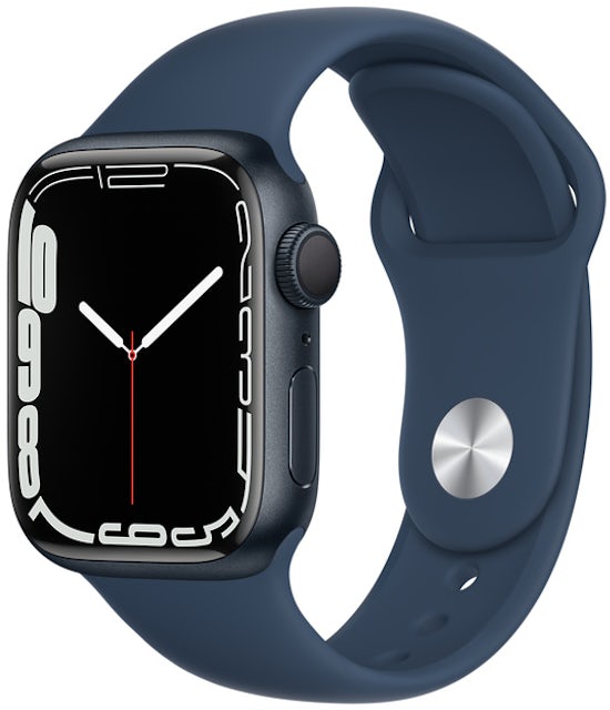 Apple Watch Series 7 GPS 45mm Midnight Aluminum with Abyss Blue Sport Band  A2474 45mm in Aluminum - US