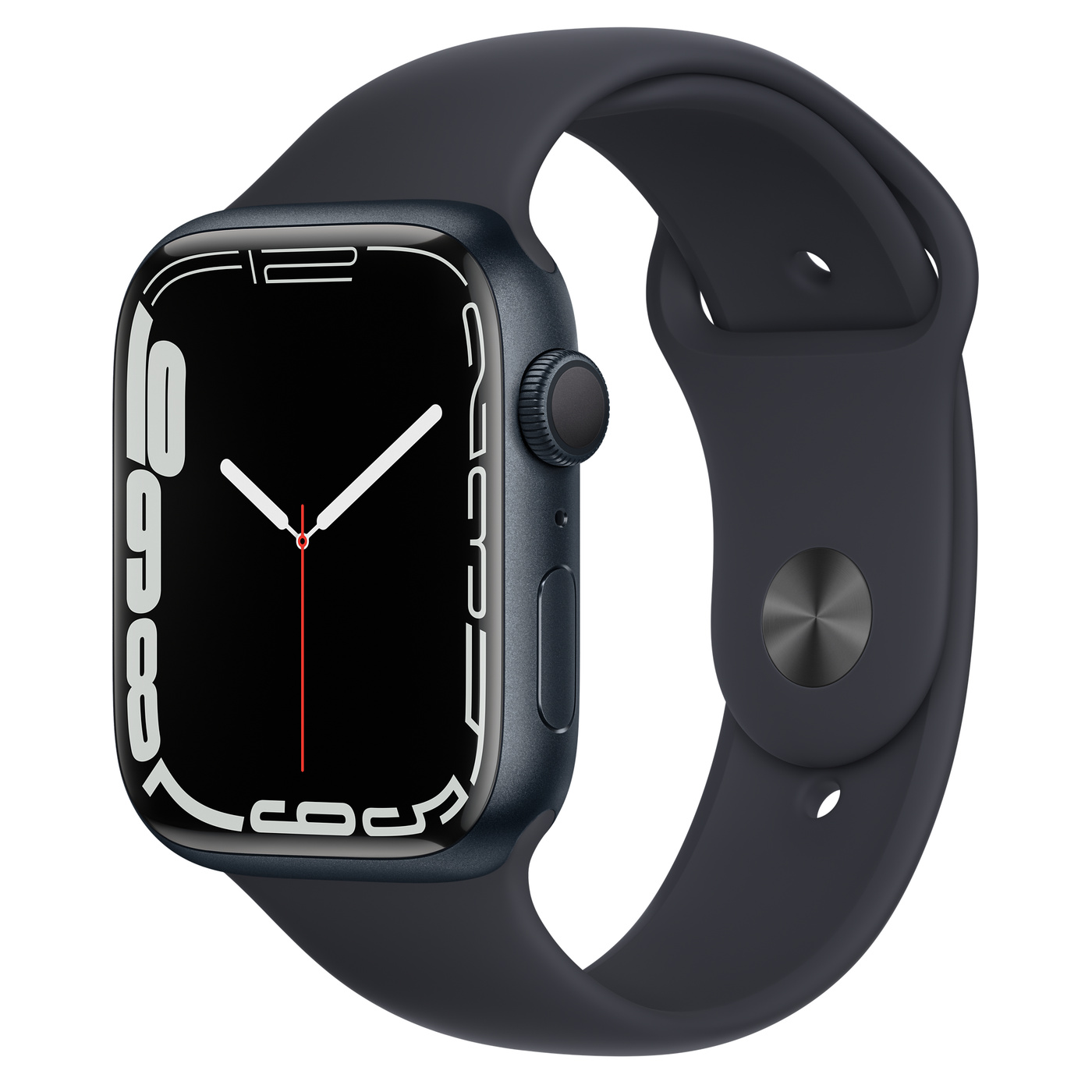 Apple Watch Series 7 GPS 45mm Midnight Aluminum with Midnight Sport Band  MKN53LL/A