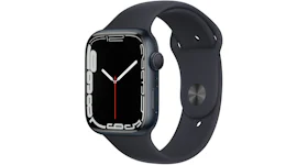 Apple Watch Series 7 GPS 45mm Midnight Aluminum with Midnight Sport Band MKN53LL/A