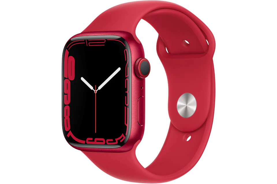 Apple Watch Series 7 GPS 44mm (PRODUCT)Red Aluminum with (PRODUCT)Red Sport Band MKN93LL/A