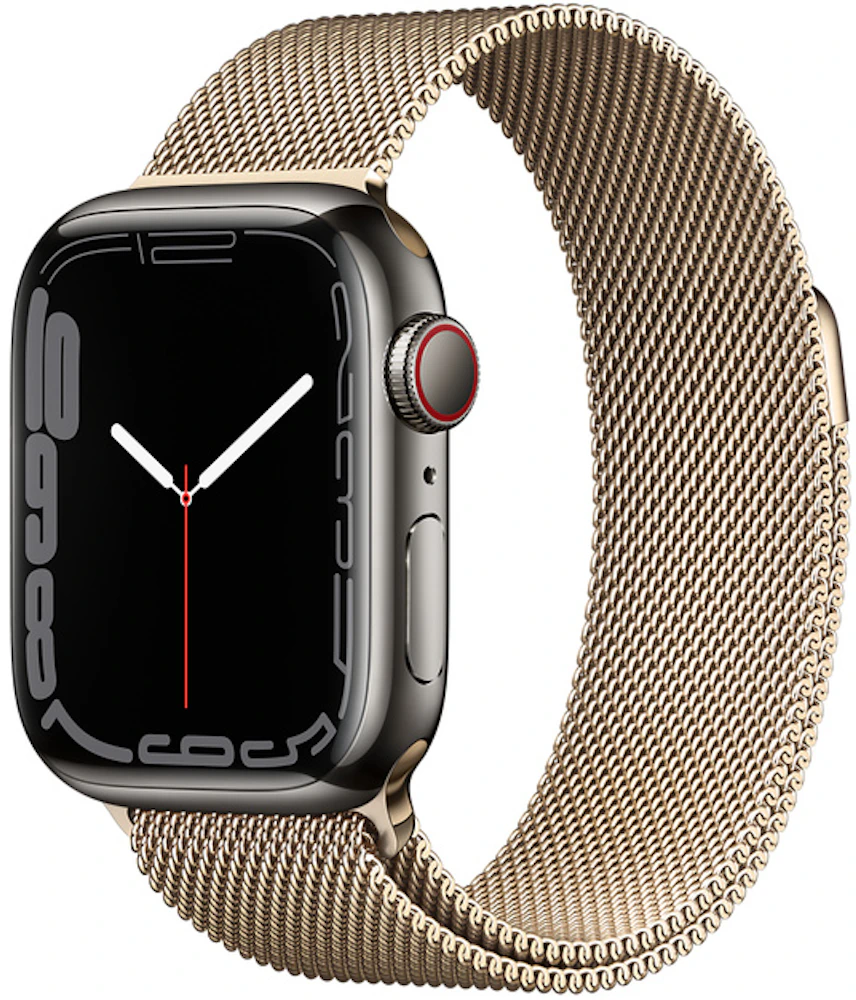 Apple Watch Series 7 GPS + Cellular 41mm Graphite Stainless Steel with ...