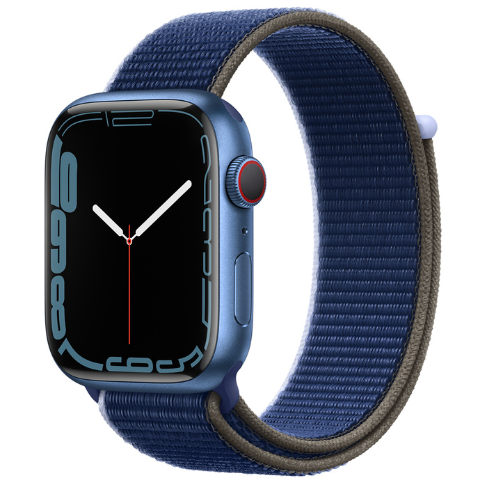 Apple Watch Series 7 GPS 45mm Blue Aluminum with Deep Navy