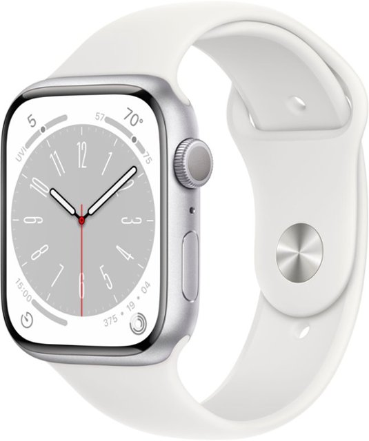 Apple Watch Series 8 GPS 41mm Silver Aluminum with White Sport ...