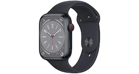 Apple Watch Series 8 GPS+Cellular 45mm Midnight Aluminum with Midnight Sport Band A2774