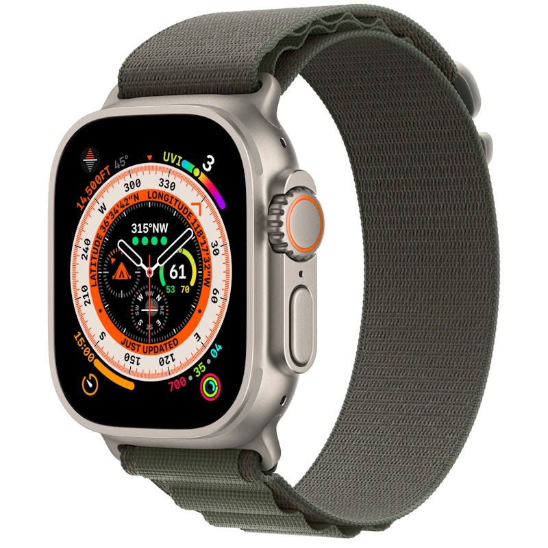 Apple Watch Ultra GPS + Cellular 49mm Titanium with Green Alpine 