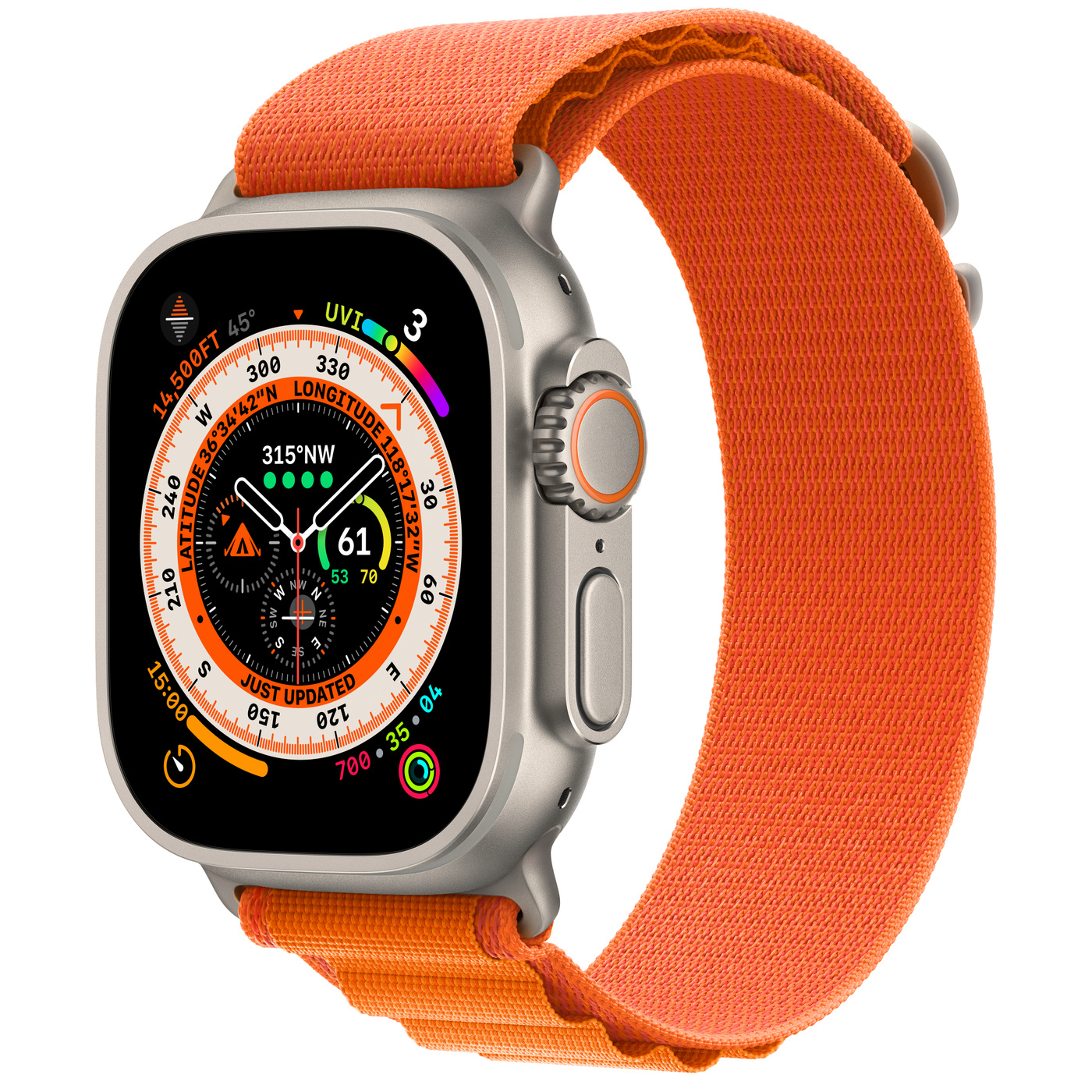 Apple Watch Ultra GPS + Cellular 49mm Titanium with Orange Alpine 