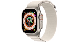 Apple Watch Ultra GPS + Cellular 49mm Titanium with Starlight Alpine Loop A2622