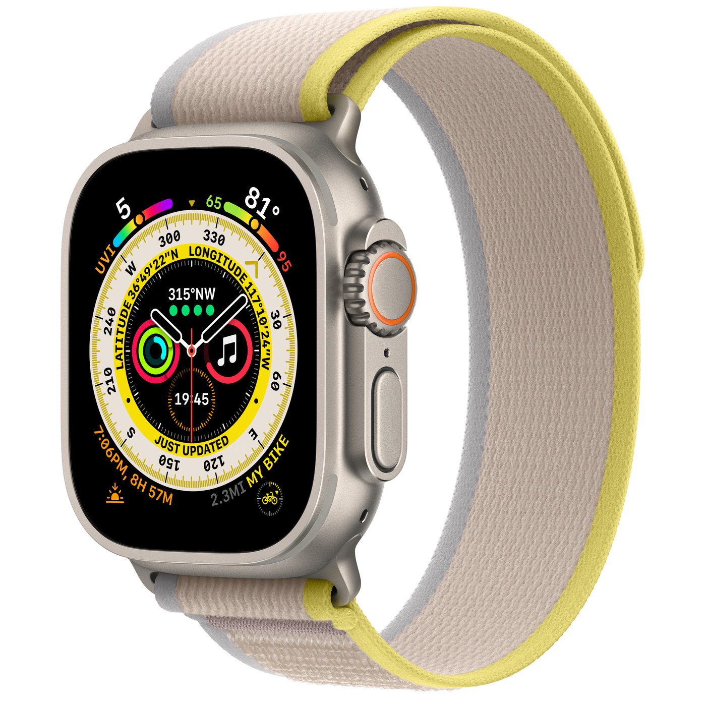 Apple Watch Ultra GPS + Cellular 49mm Titanium with Yellow/Beige