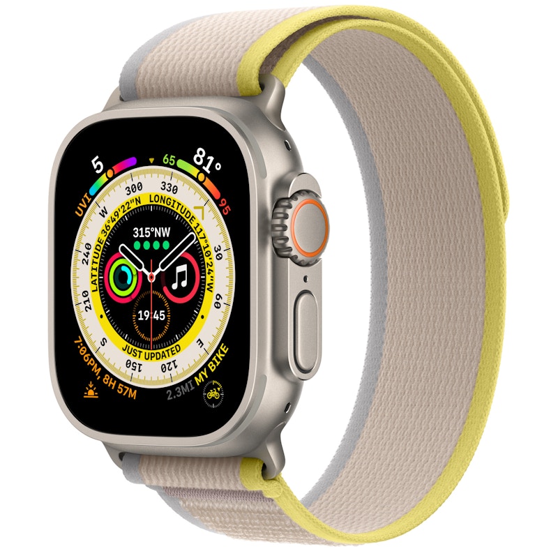 Apple Watch Ultra Gps + Cellular, 49mm Titanium Case With Orange Alpine  Loop - Small : Target