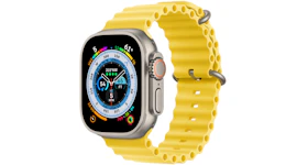 Apple Watch Ultra GPS + Cellular 49mm Titanium with Yellow Ocean Band A2622