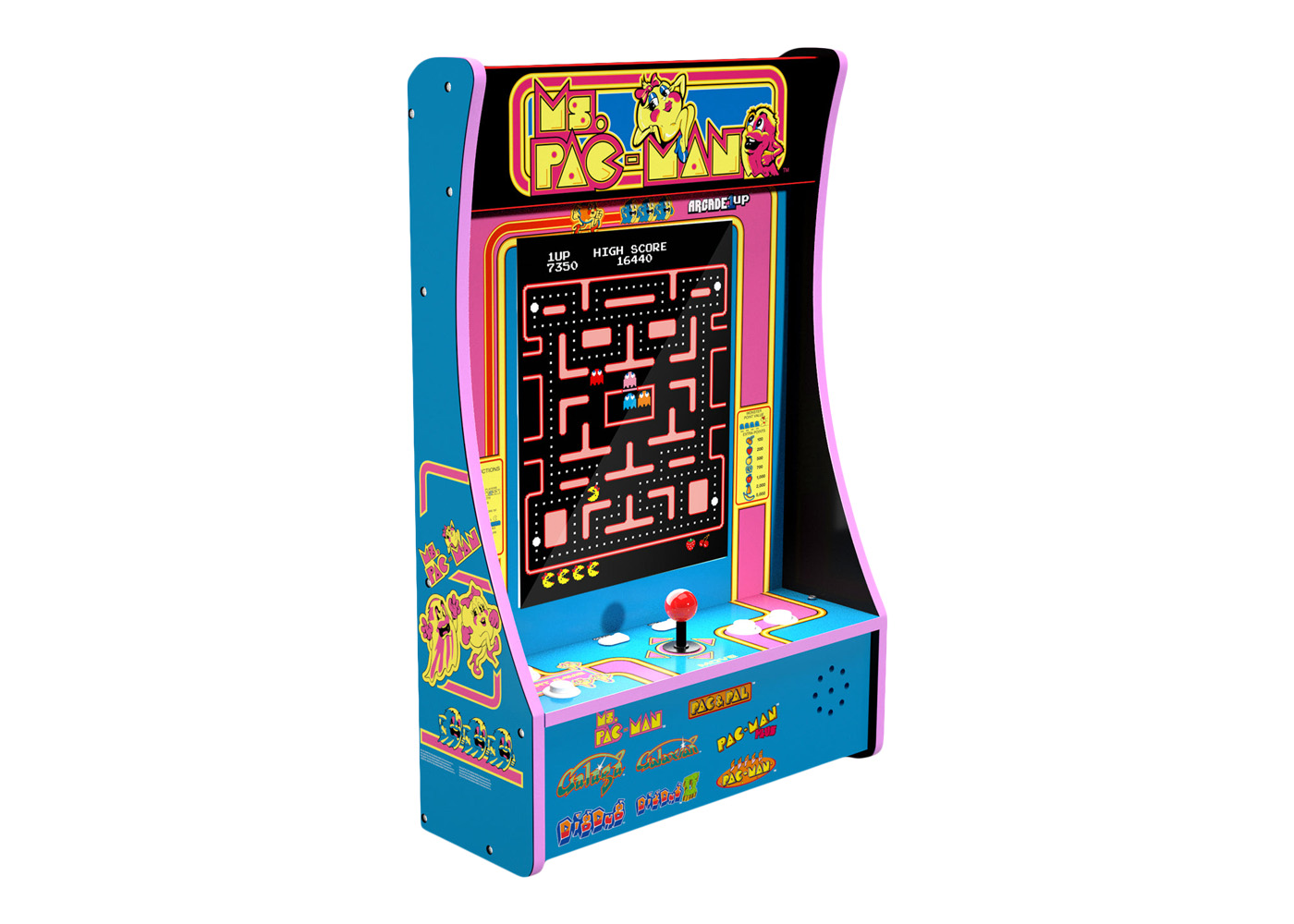 Arcade1UP Ms. Pac-Man (8 Games) Party-Cade - US