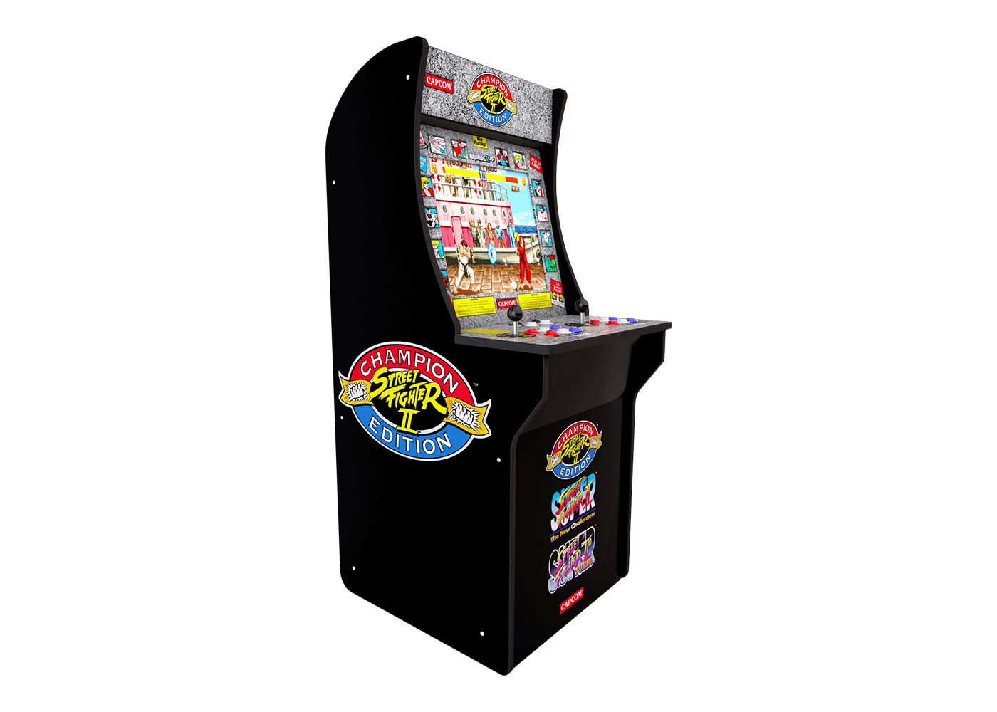 【送料無料格安】Arcade 1UP Street Fighter II 8 in 1 Partycade ゲーム筐体 輸入品 新品送料込 (ストリートファイターII・魔界村・ストライダー飛竜 他) 筐体、コントロールパネル