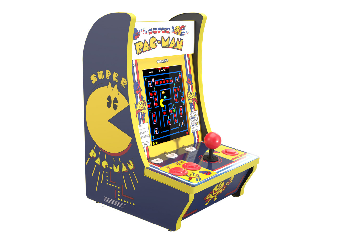 Arcade1UP Super Pac-Man (4 Games) Counter-Cade - US