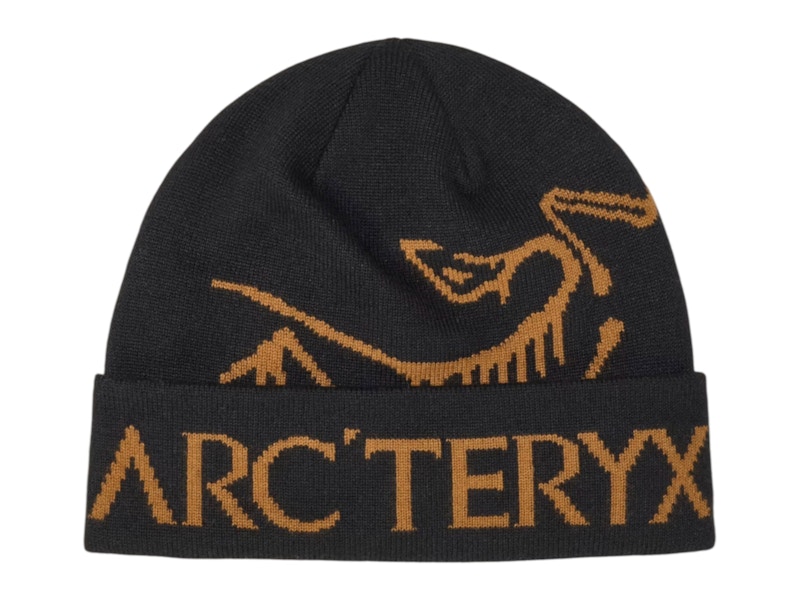 ARC'TERYX Pre-owned Bird Word Toque Beanie (fw25) In 24k Black