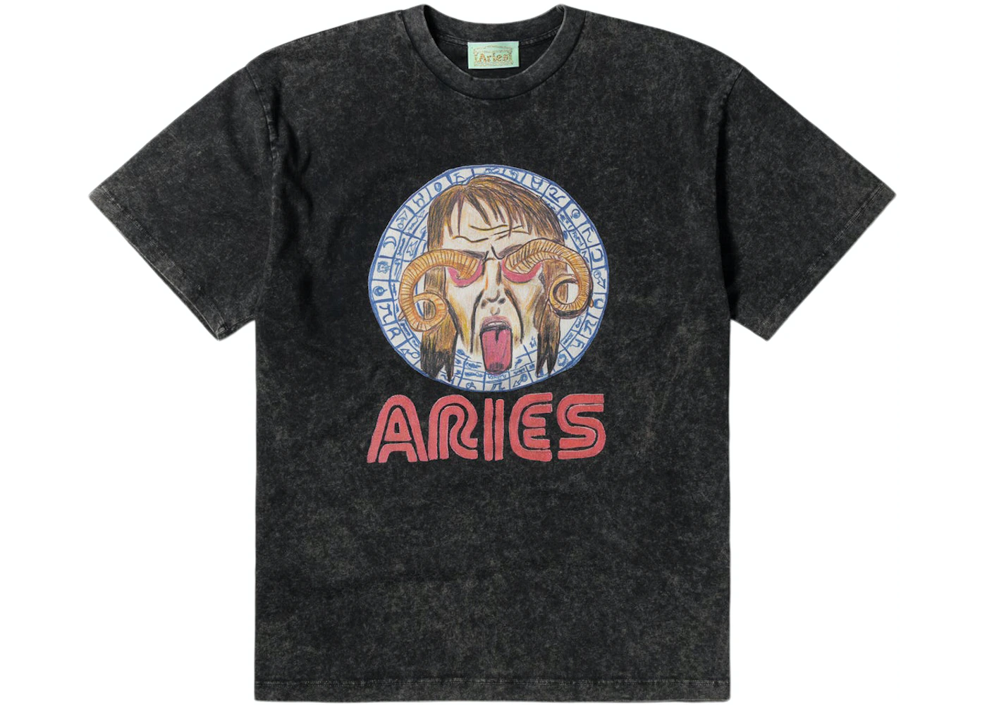 Aries Astrology For Aliens T-shirt Acid Wash Men's - SS22 - US