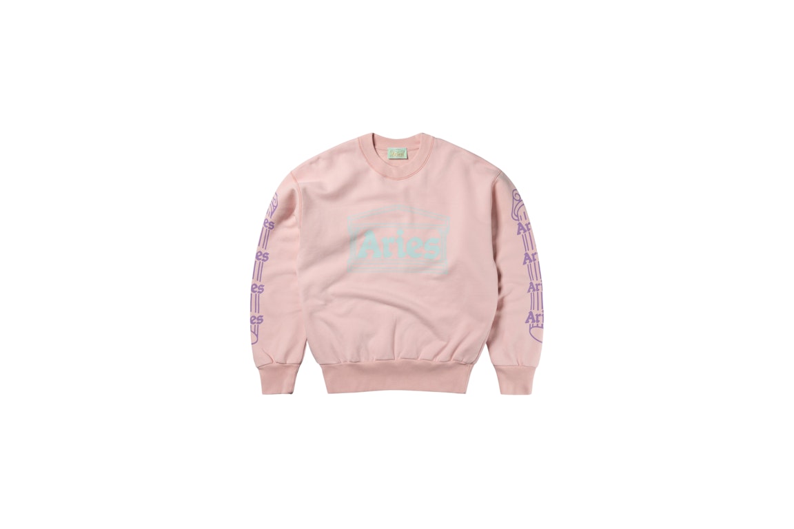 Pre-owned Aries Column Sweatshirt Pink
