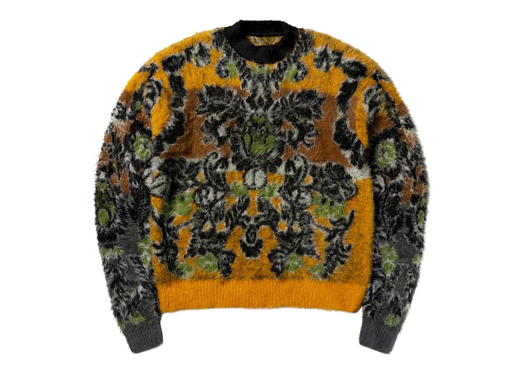 Pre-owned Aries Fleur Chenille Knit Autumnal-toned Multi